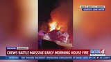 Crews battle NE Oklahoma City house fire