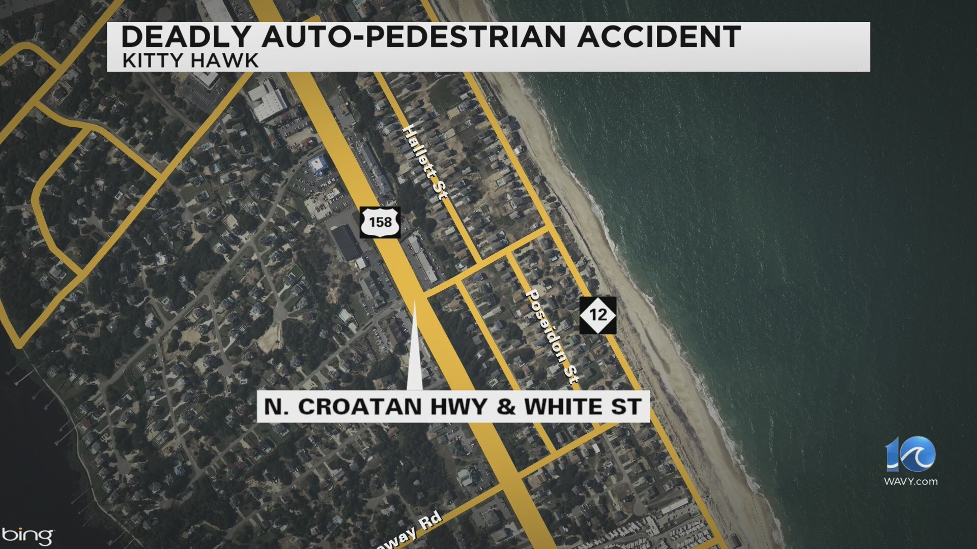 Man, 2 dogs dead following auto-pedestrian crash in Kitty Hawk – WAVY.com