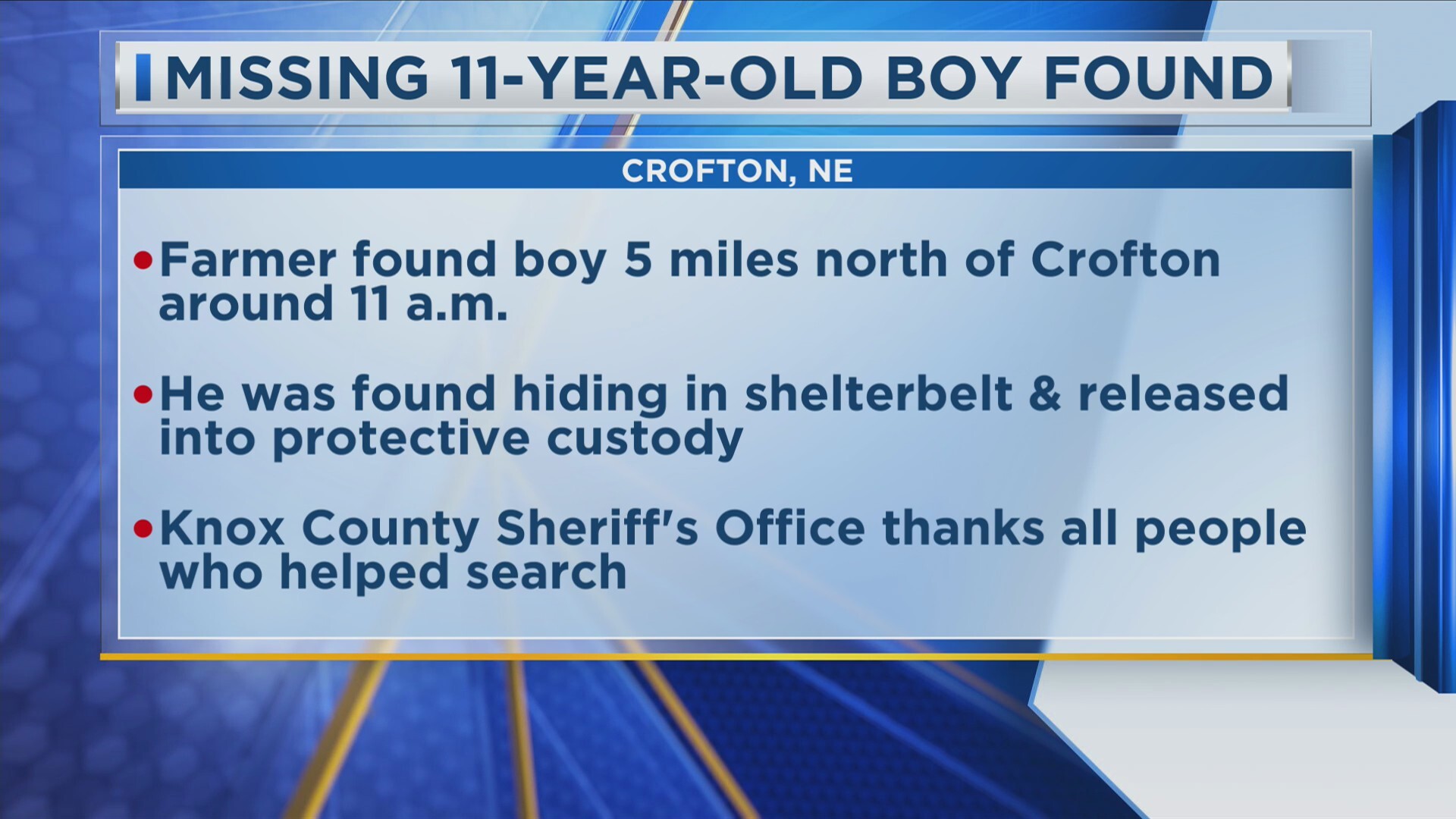 Missing Crofton Boy Found SiouxlandProud Sioux City, IA News