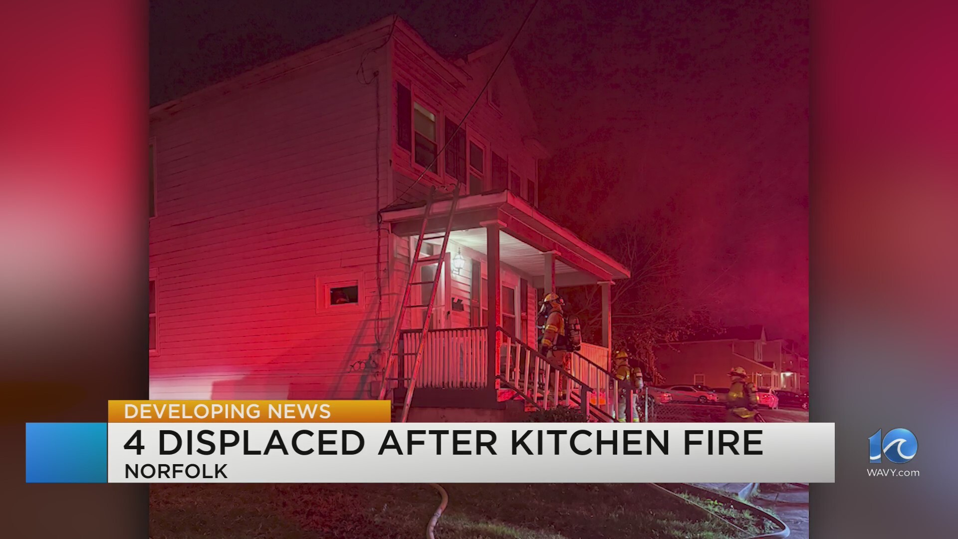 Four adults displaced after kitchen fire in Norfolk home – WAVY.com