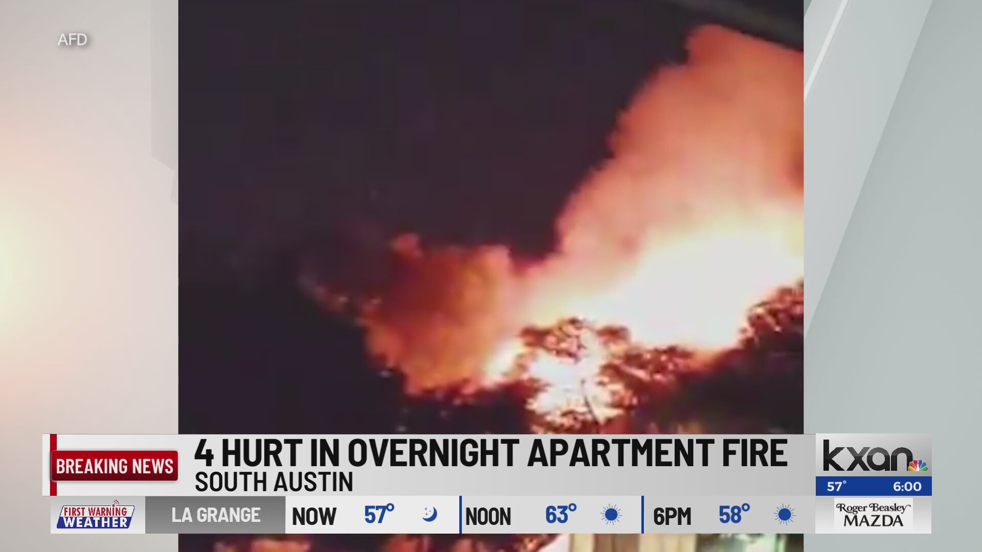 AFD: 30 people displaced after apartment fire in south Austin – KXAN Austin