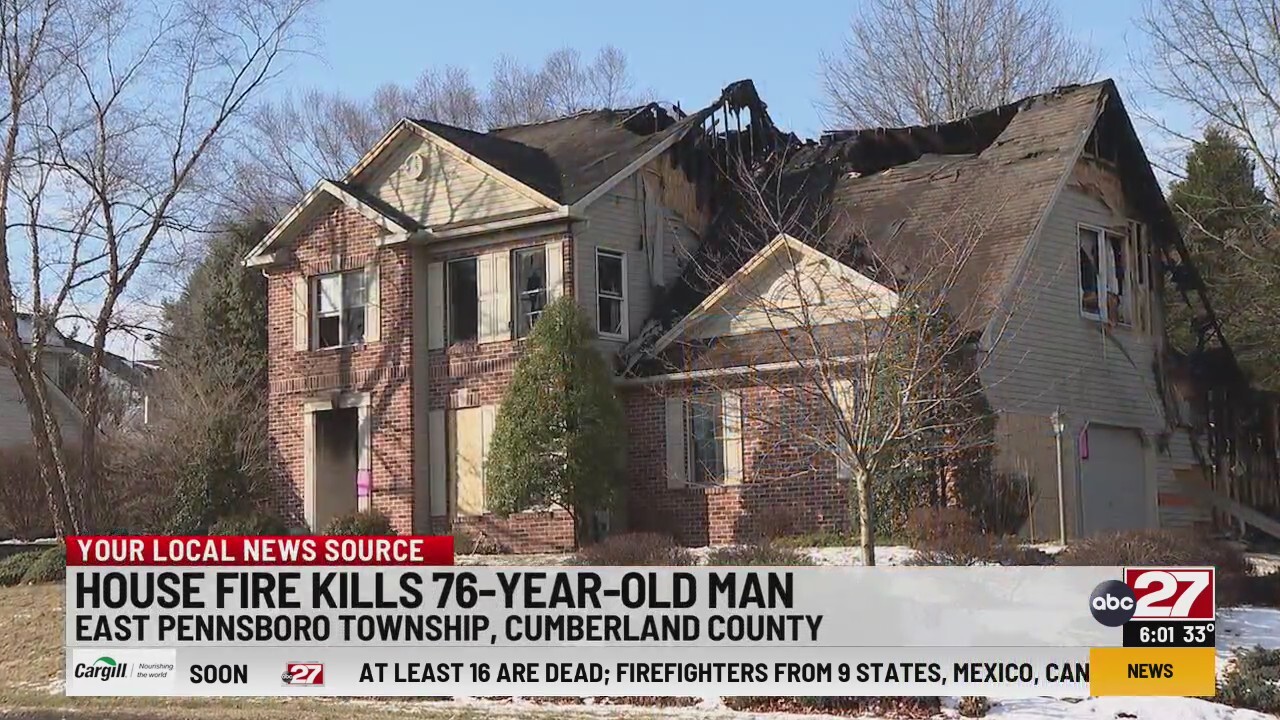 Coroner: Man, 76, killed in Cumberland County house fire – ABC27